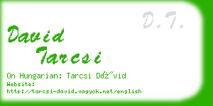 david tarcsi business card